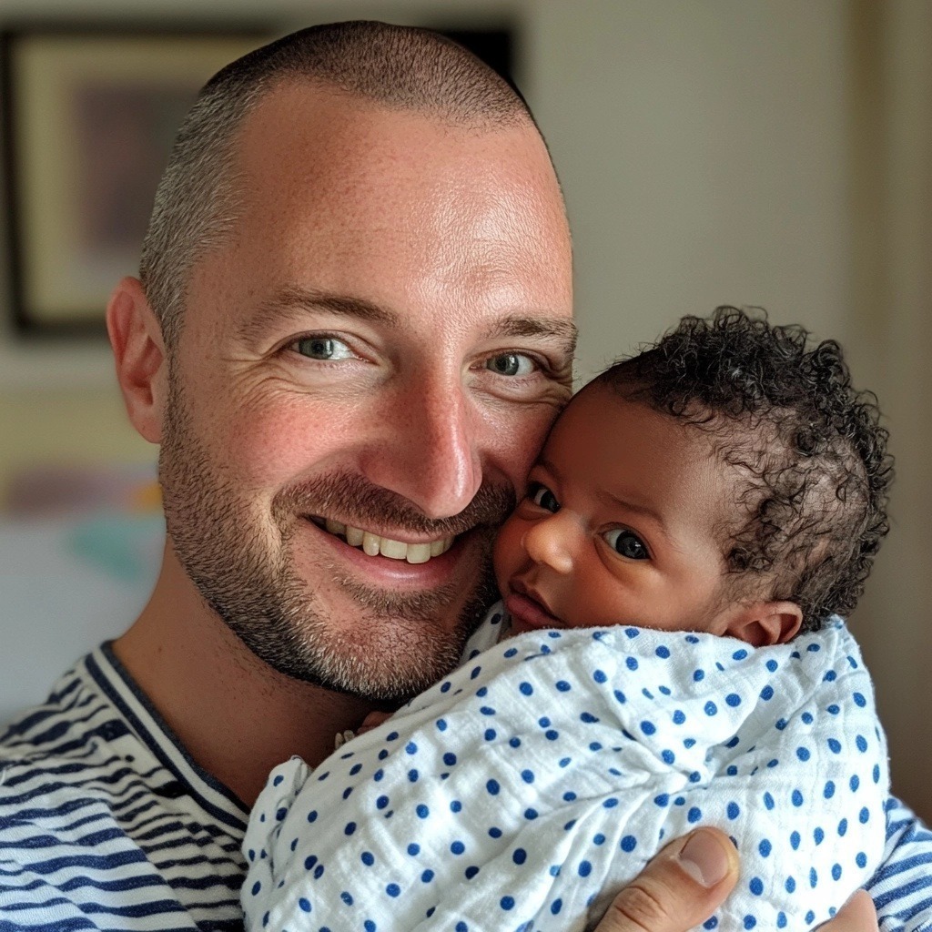 Famille multiculturelle souriante