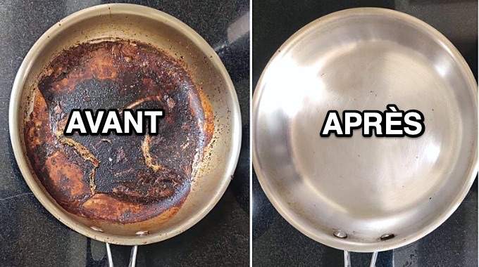 Nettoyage de casserole avec aluminium