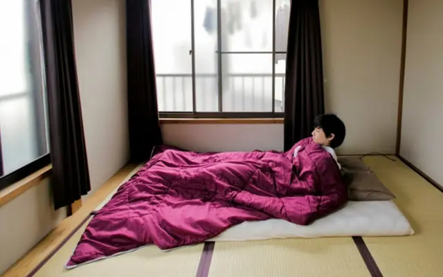Intérieur japonais épuré avec tatamis