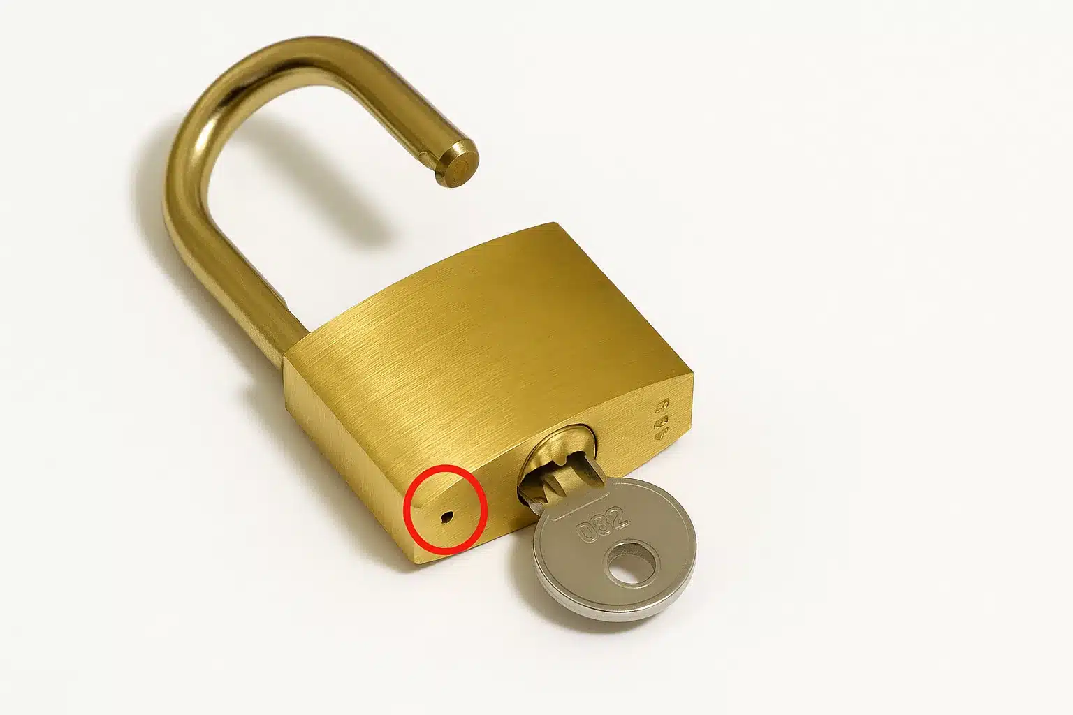 Gros plan sur le mécanisme d'un cadenas