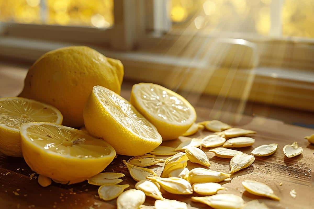 Pépins de citron séchés