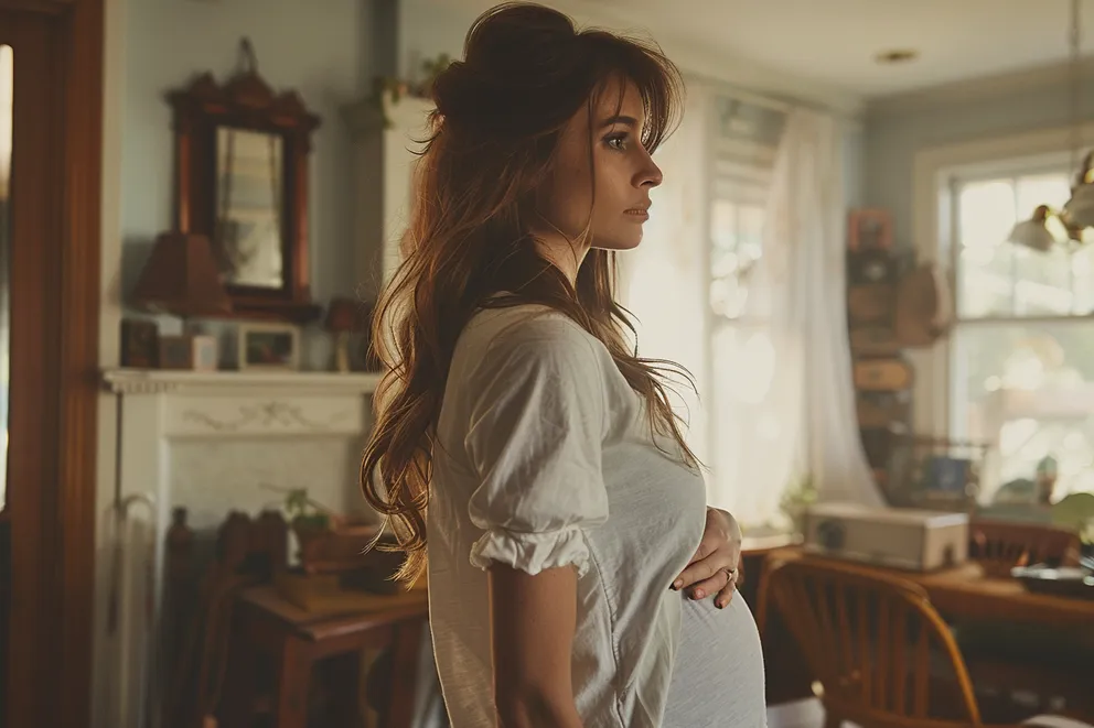 Femme enceinte épuisée