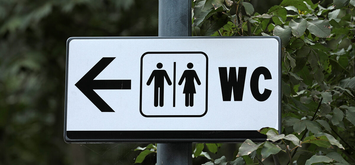 Panneau WC vintage