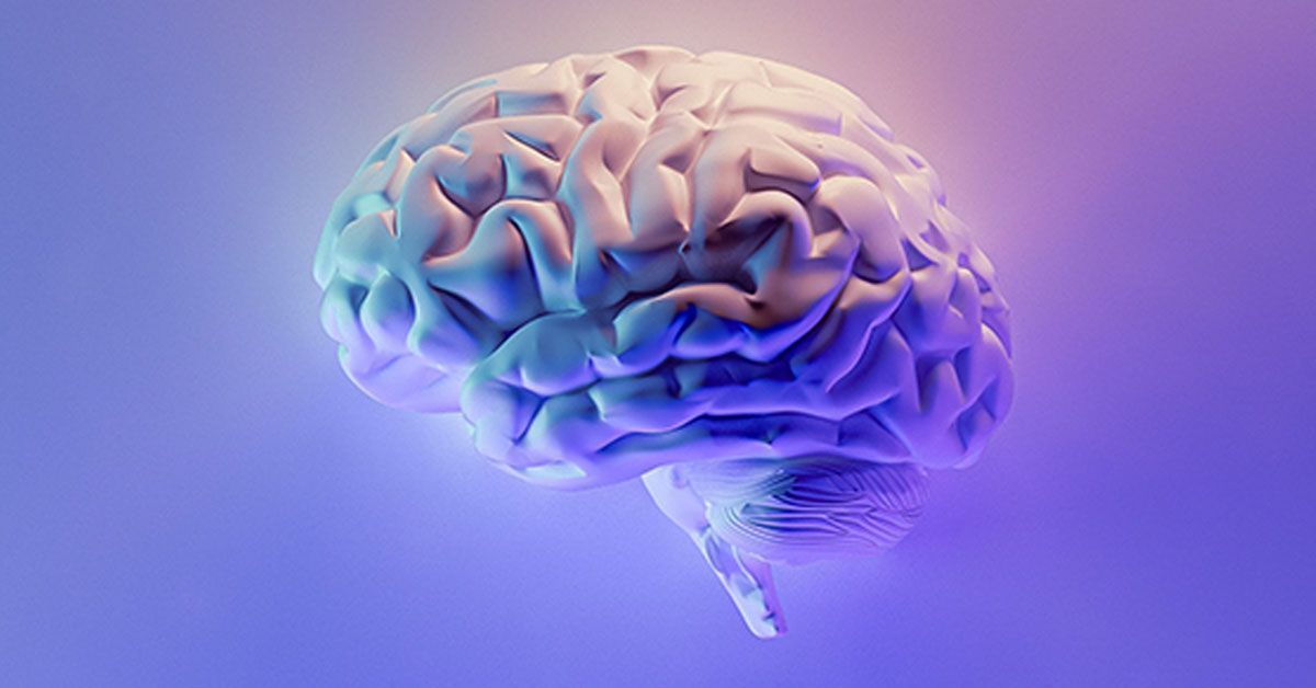 Cerveau en activité représenté artistiquement