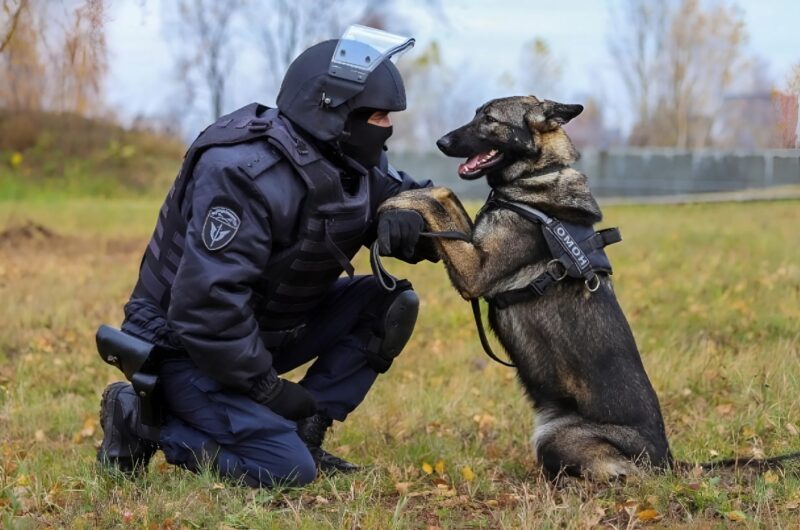 Chien assis près d'une tombe