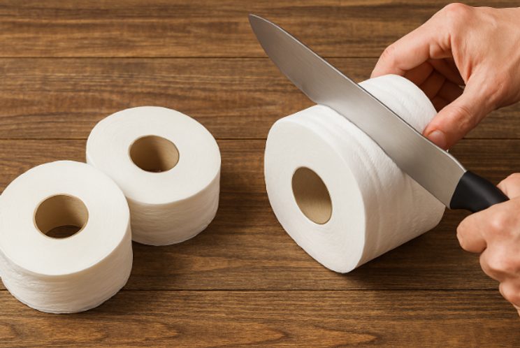 Papier toilette utilisé pour une préparation créative