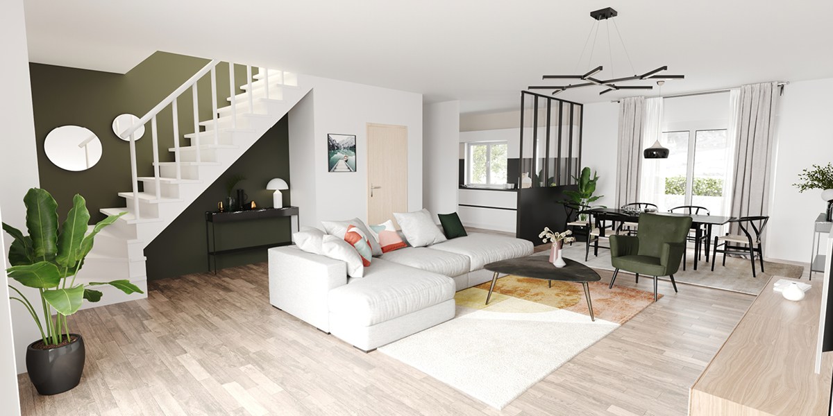 Intérieur chaleureux d'une maison