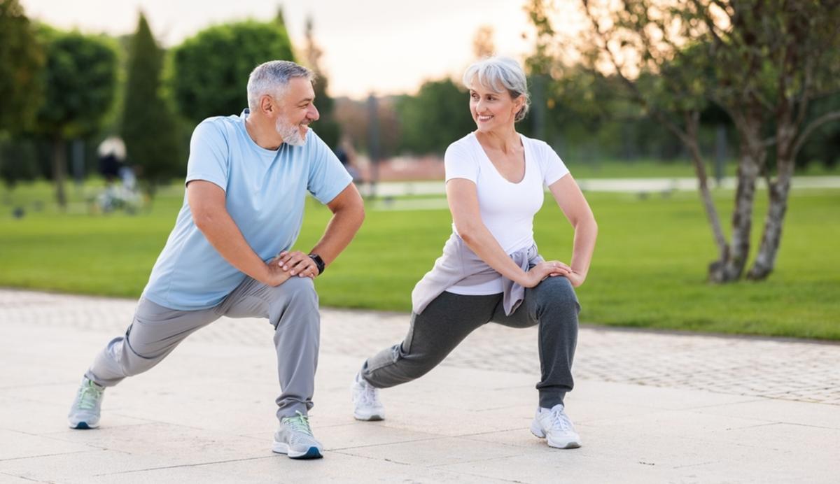 Personne âgée pratiquant une activité physique en plein air