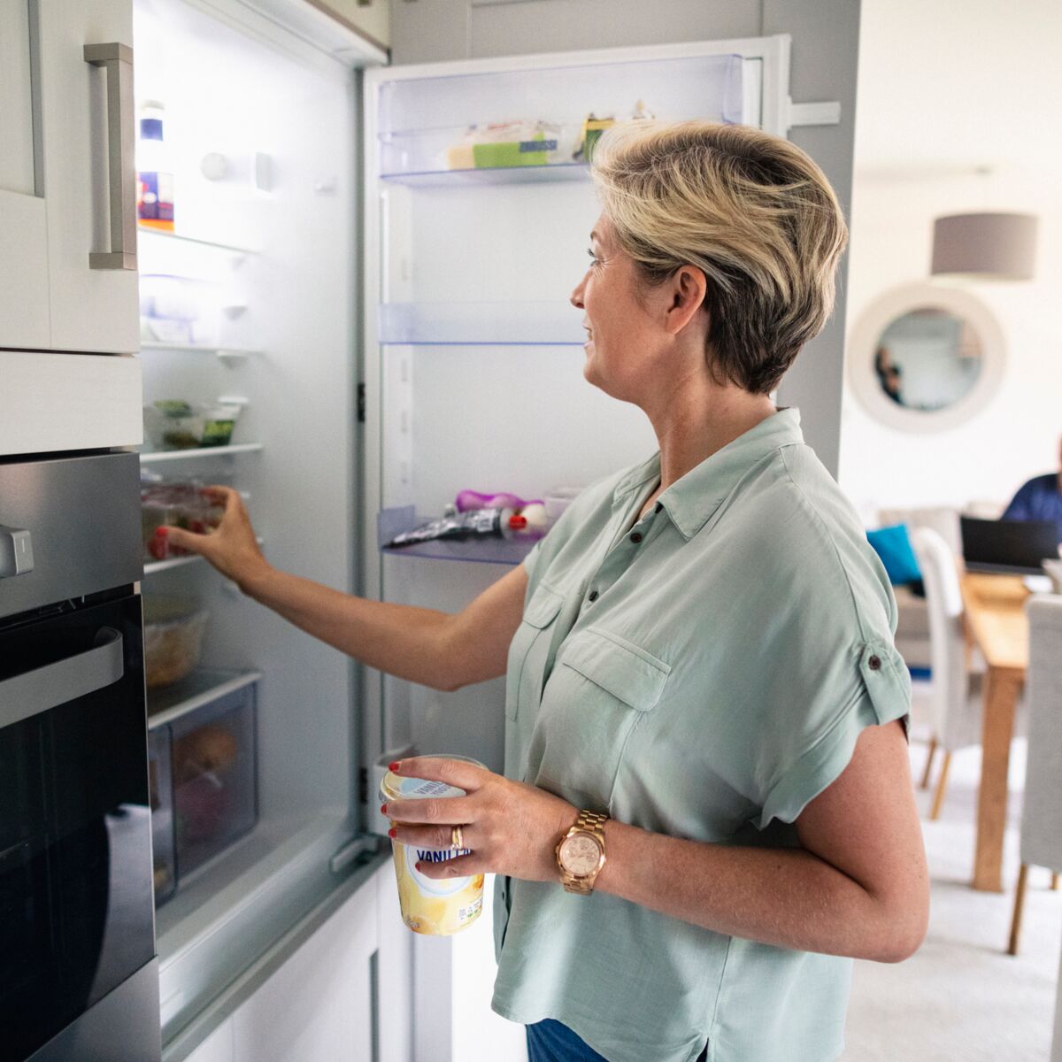 Détail d'un joint de porte de congélateur en bon état