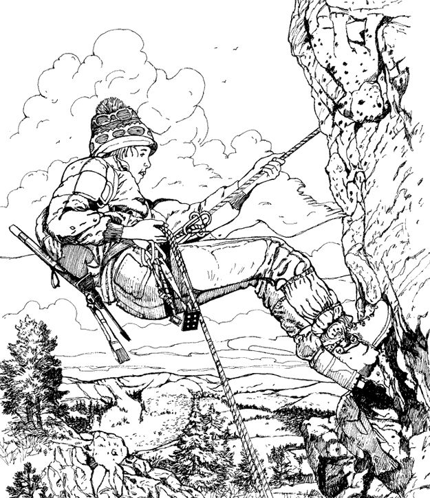 Illustration d'un paysage montagneux avec des détails cachés