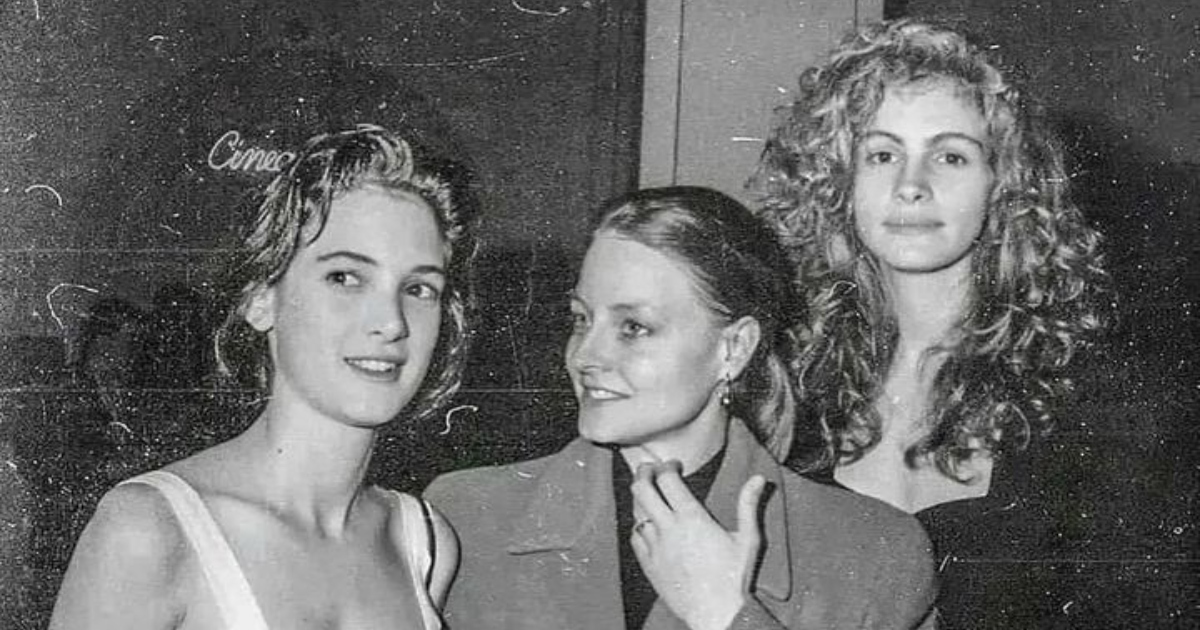 Collage des portraits de Winona Ryder, Jodie Foster et Julia Roberts