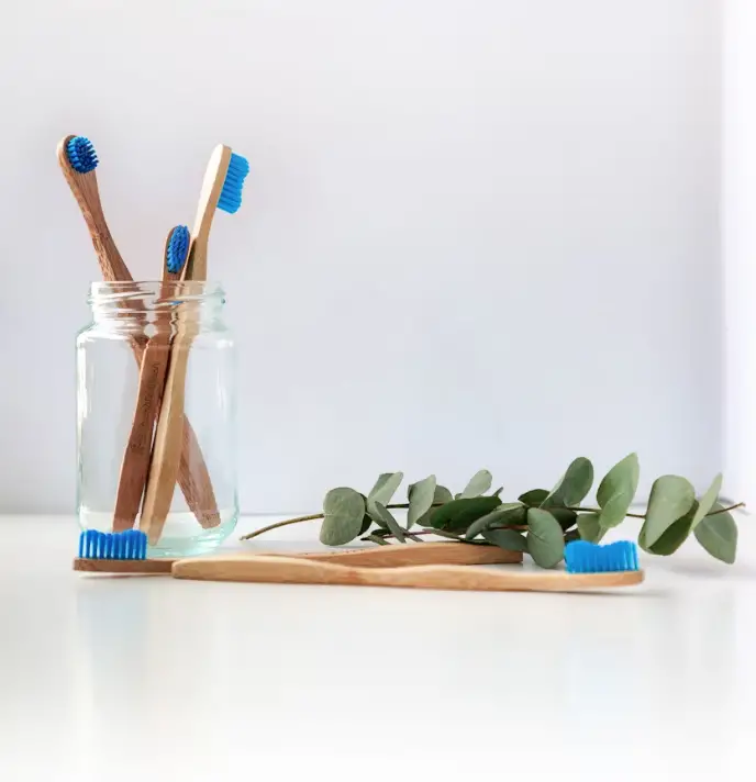 Produits d'hygiène bucco-dentaire : brosse à dents et fil dentaire