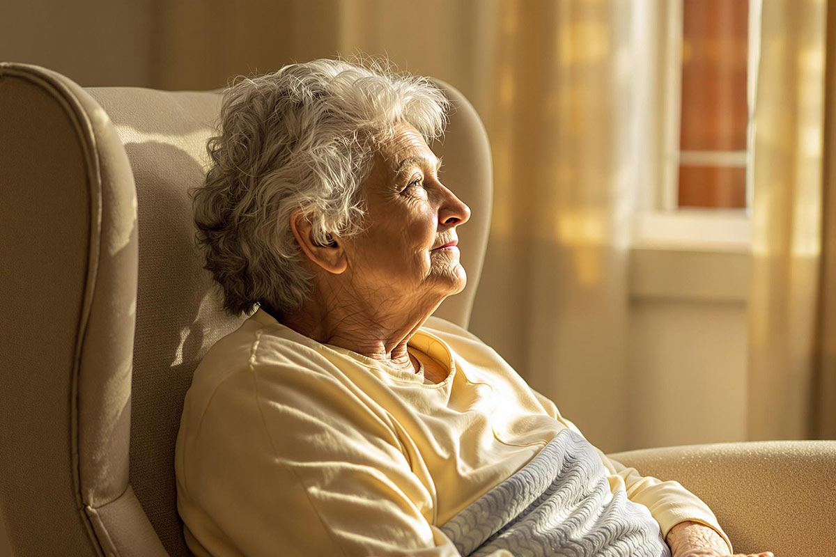 Personne âgée manifestant des signes de fatigue persistante