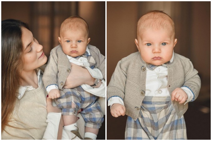 Bera tenant son fils Beruka dans ses bras, moment de tendresse père-fils