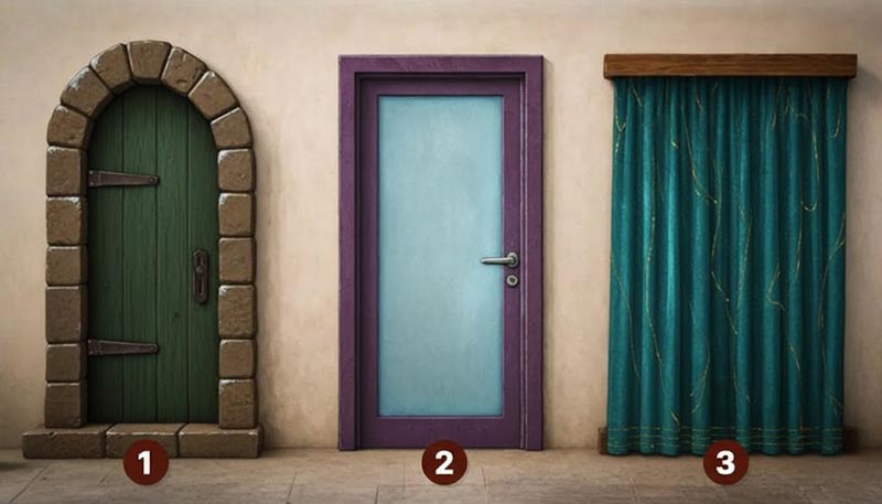 Porte en bois ouvragée symbolisant l'ancrage et la stabilité