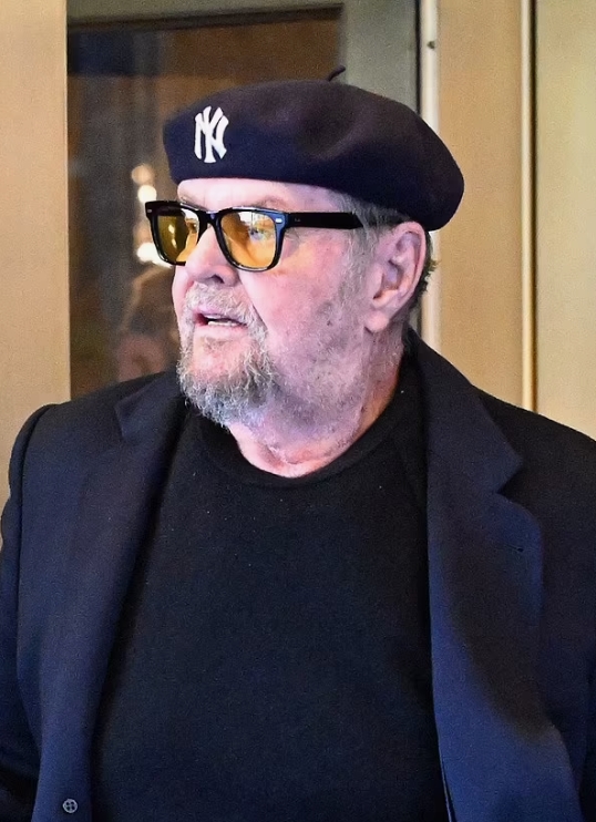 Portrait de Jack Nicholson en noir et blanc