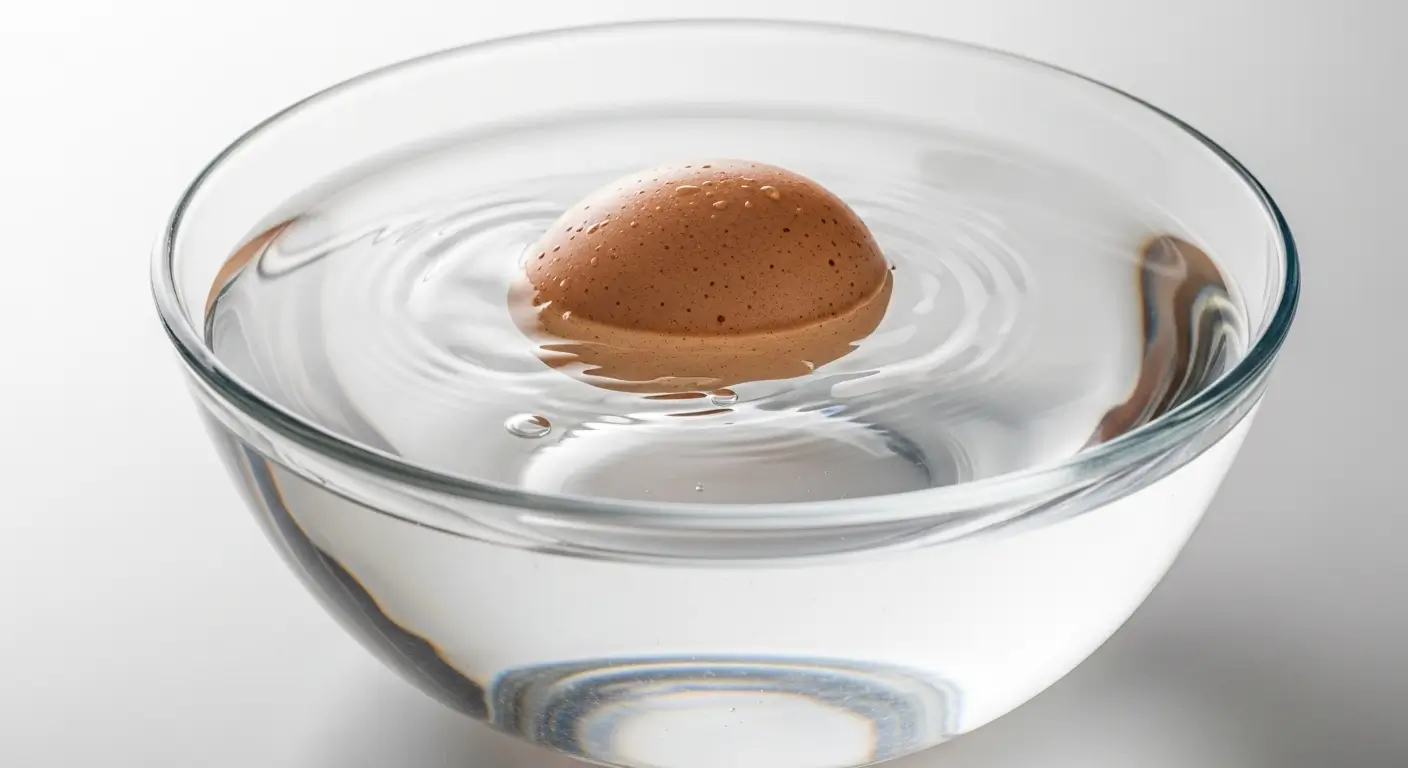 Œuf qui flotte dans l'eau